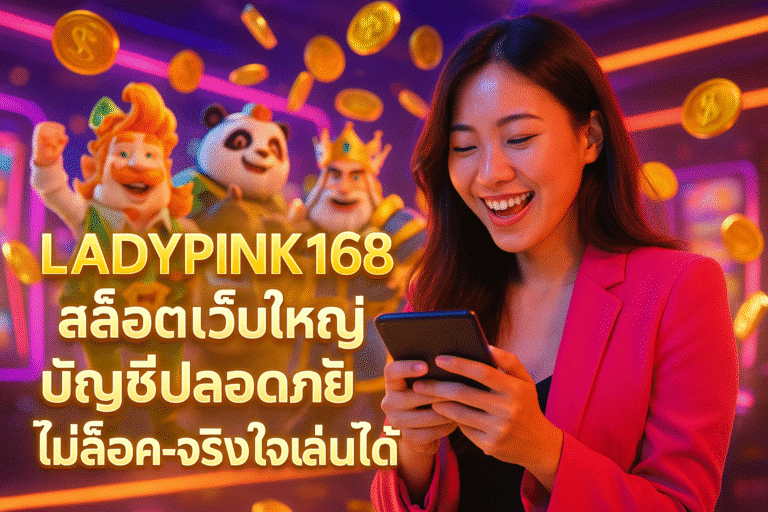 LADYPINK168 สล็อตเว็บใหญ่ บัญชีปลอดภัย ไม่ล็อคจริงใจเล่นได้