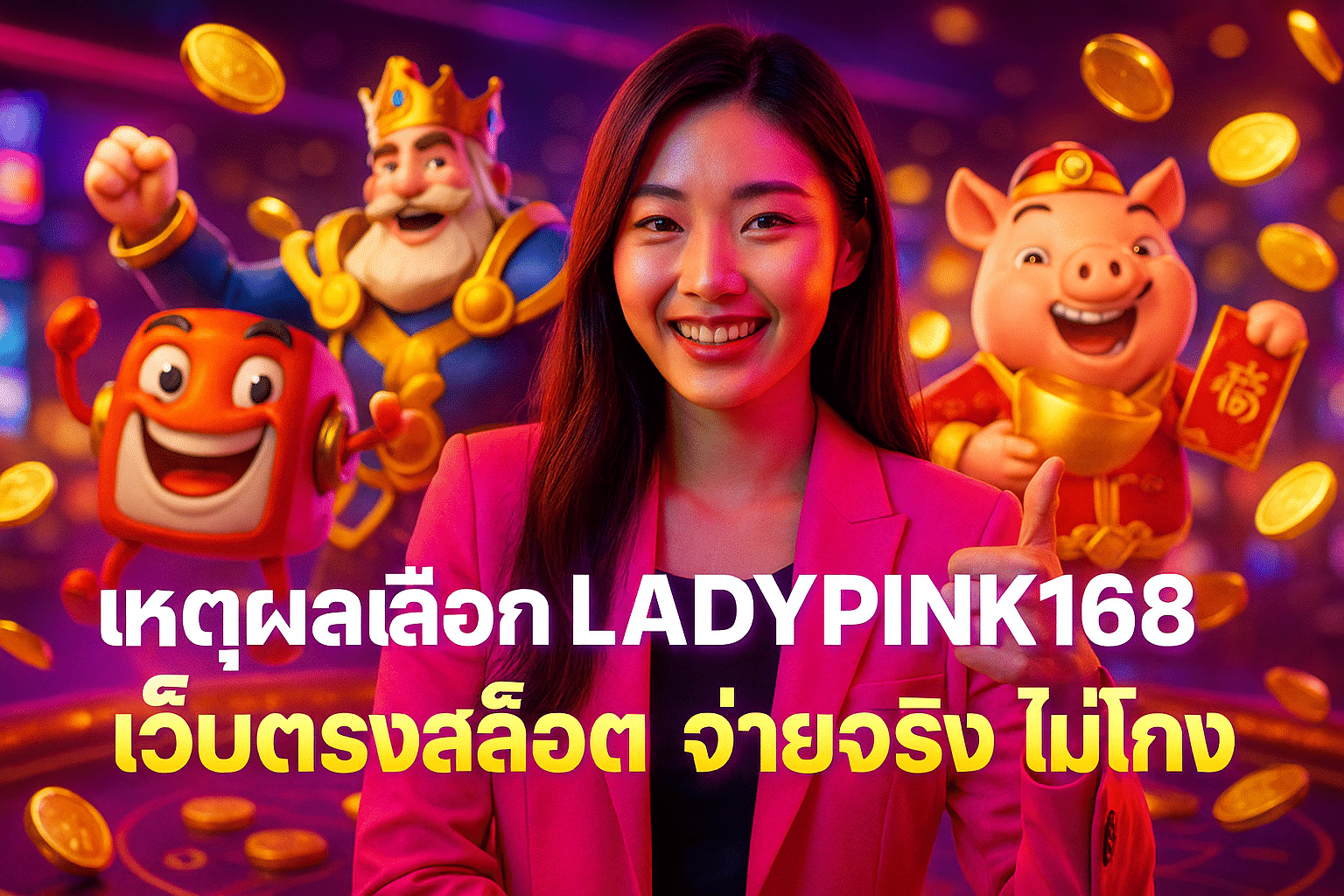เหตุผลเลือก LADYPINK168 เว็บตรงสล็อต จ่ายจริง ไม่โกง